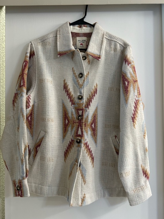 Idyllwind Jackets & Blazers - Idyllwind Cream Shacket with Aztec Print